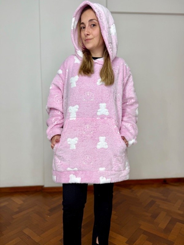 Producto - Maxi buzo polar luminoso ositos rosa