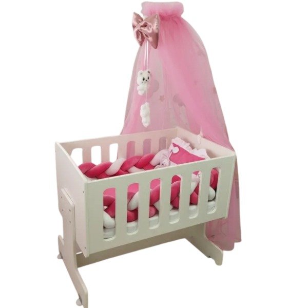 Producto - Set de Chichoneras Plush para Cuna Colecho Moises Rumi - 8