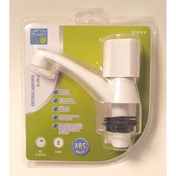 Producto - 12389   GRIFERIA ABS LAVATORIO BLANCA 5318B