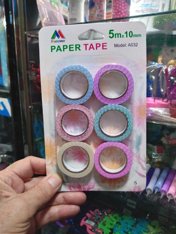 Producto - CINTA DE PAPEL PARA MANUALIDADES 5 MX 10MM CADA UNA