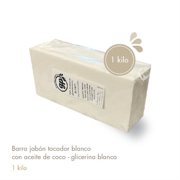Producto - Barra Jabón Tocador Blanco con Ac.de Coco - Glicerina Blanca
