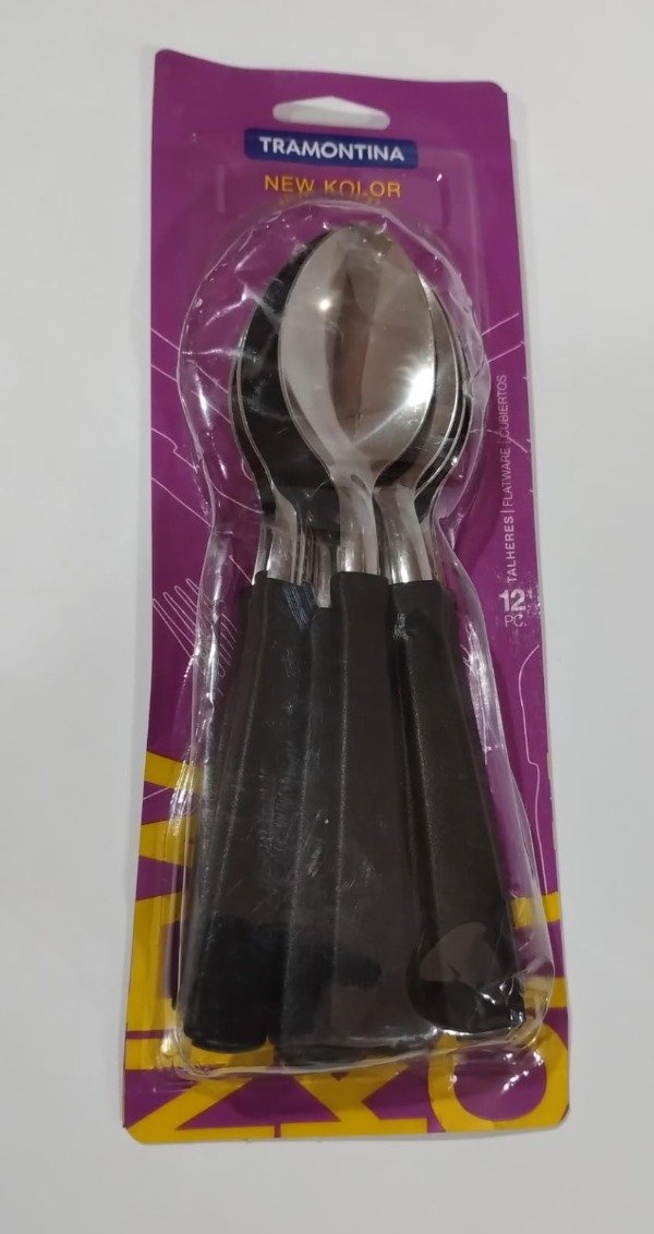 Producto - CUCHARA MANGO PLASTICO X 12 TRAMONTINA