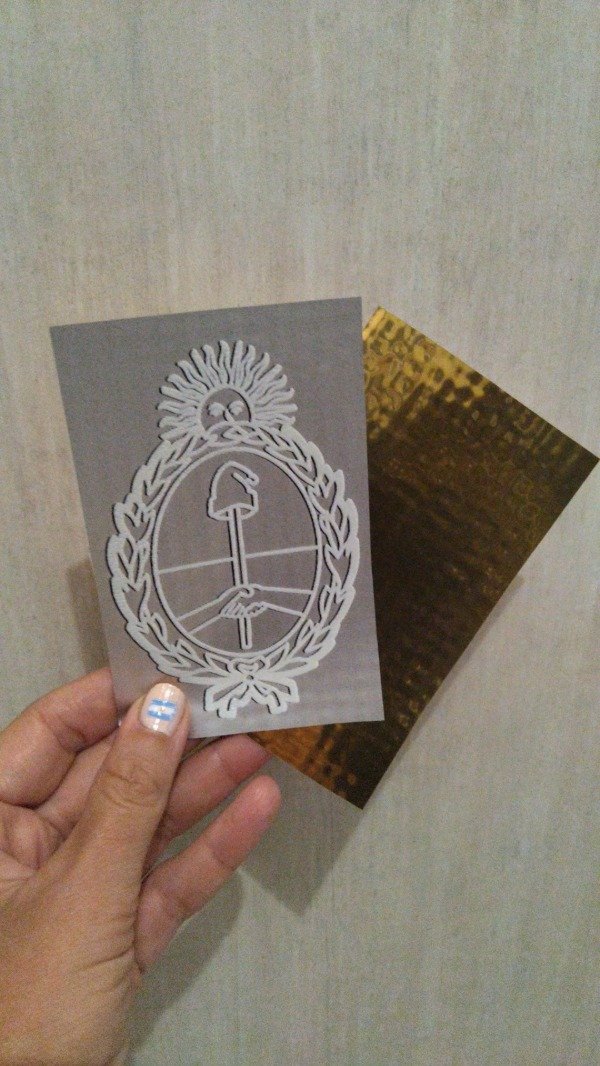 Producto - Termotransferible ORO Argentina #19 (6,5x11cm)