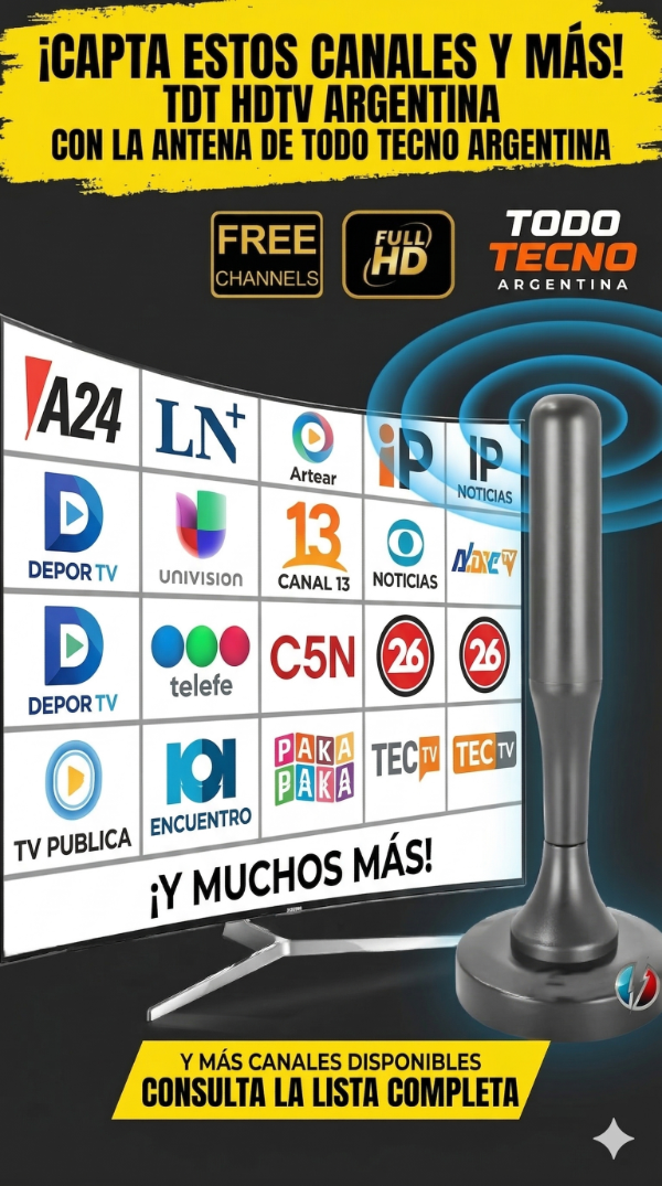 Producto - Antena TDA Interior / Exterior para TV Digital