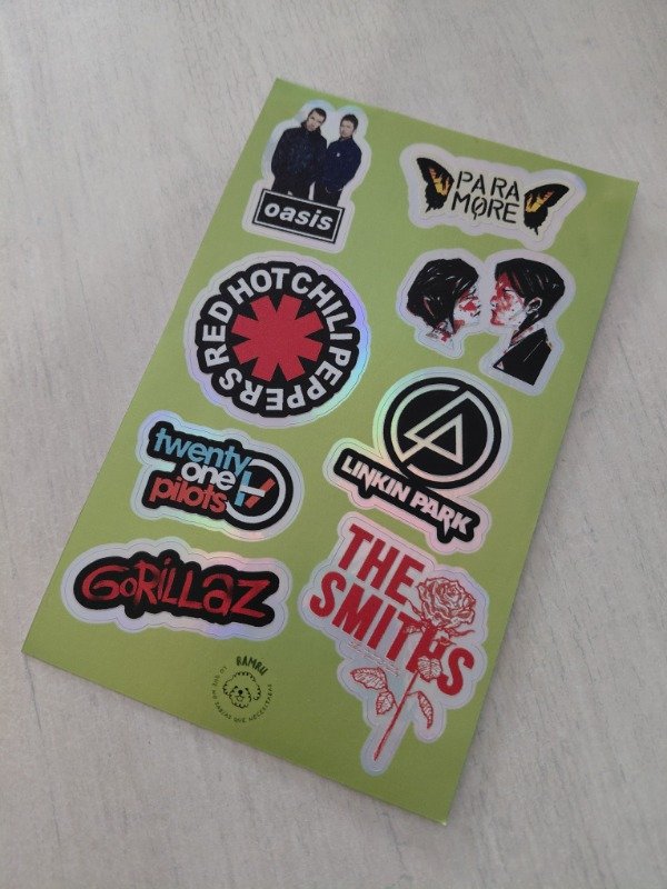Producto - Planchitas de stickers - Música #009