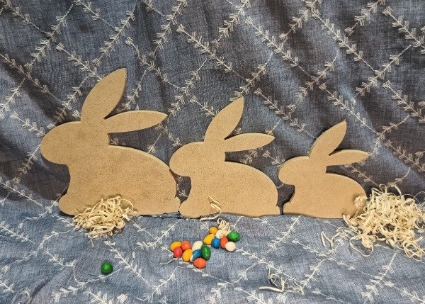 Producto - Familia de 3 conejos pompones