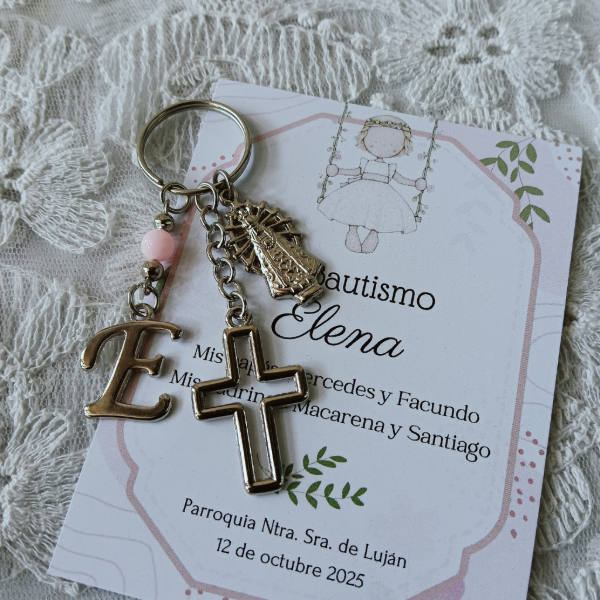 Producto - LLavero Virgen de Lujan mas tarjeta personalizada