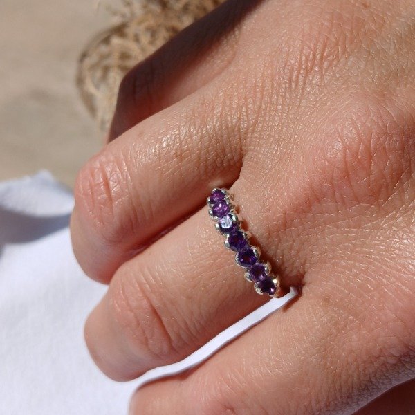 Producto - Anillo plata 925 Amatista n18,5 - 1