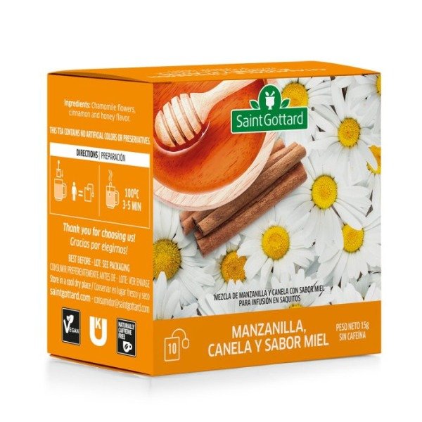 Producto - Te manzanilla, canela miel SAINT GOTTARD