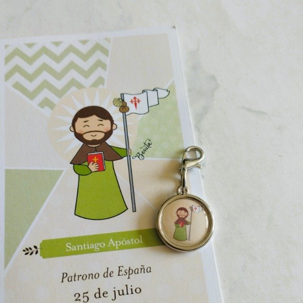 Producto - REGALO PACK ESTAMPA ADVOCACION CON MEDALLITA SANTIAGO APOSTOL
