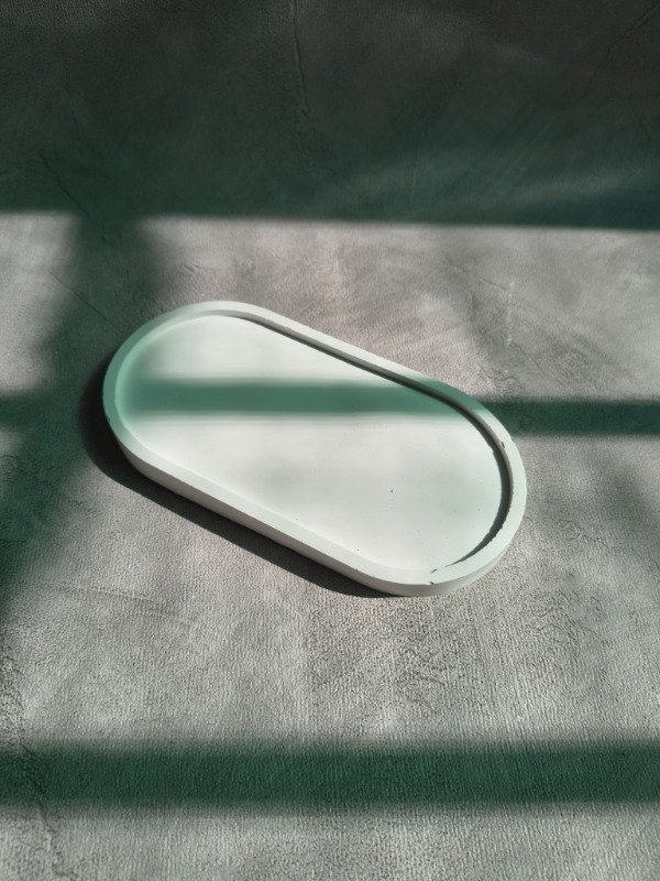 Producto - Bandeja Oval Chica de yeso cerámico