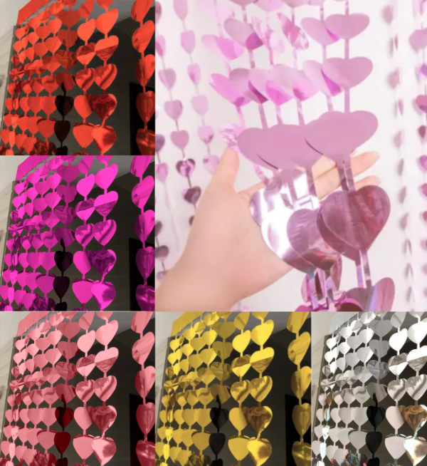 Producto - Cortina Corazones 1x2mts