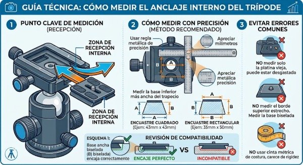 Producto - Trípode Platina Anclaje Universal 43mm X 43mm - 2