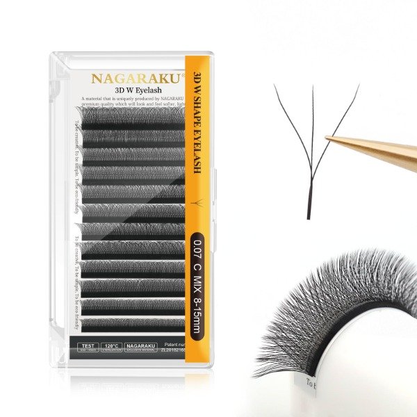 Producto - Pestañas pelo x pelo Nagaraku 3D 0.07 Mix 8 - 15 mm