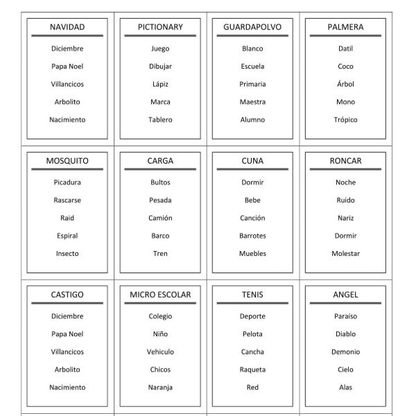 Producto - Tabú - Juego de Cartas en Español