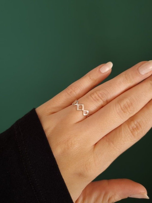 Producto - Anillo Rombos Plata925