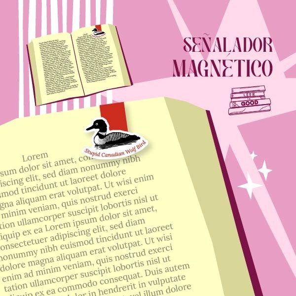 Producto - Señalador Magnético - Stupid Canadian Wolf Bird - Heated Rivalry