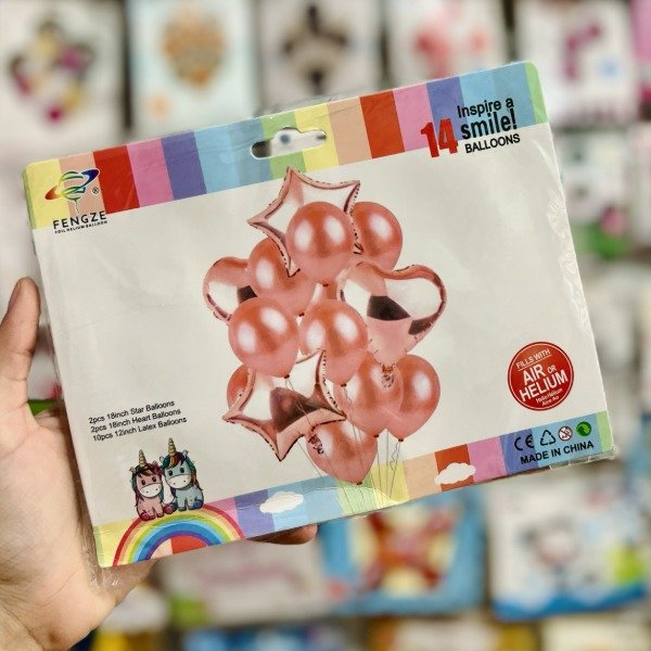 Producto - Set de globos ROSA GOLD 2 14 pcs