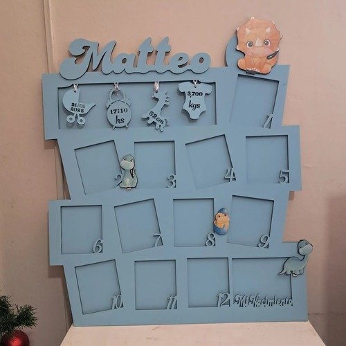 Producto - Portaretratos Cuadro 12 Meses Decorado Fibrofacil - 10