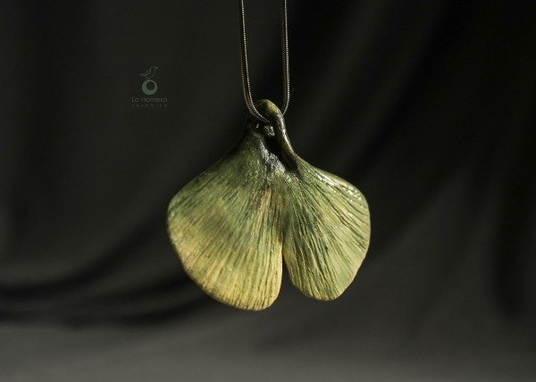 Producto - Collar Ginkgo Biloba en Cerámica Artesanal - 2