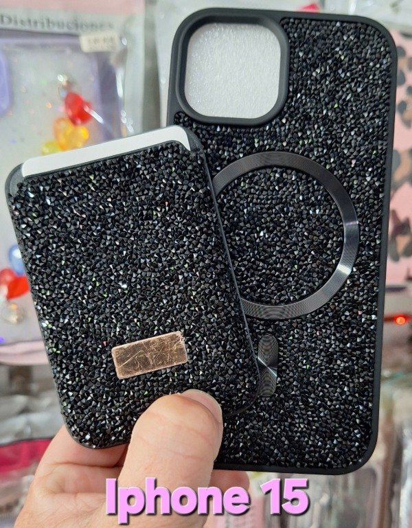 Producto - Fundas cristales con porta tarjeta magnético. IPhone 15