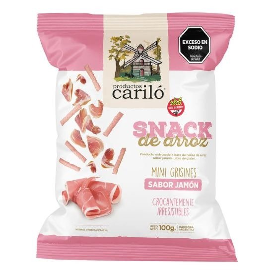 Producto - Mini Grisines Sabor Jamón x100grs (Carilo)