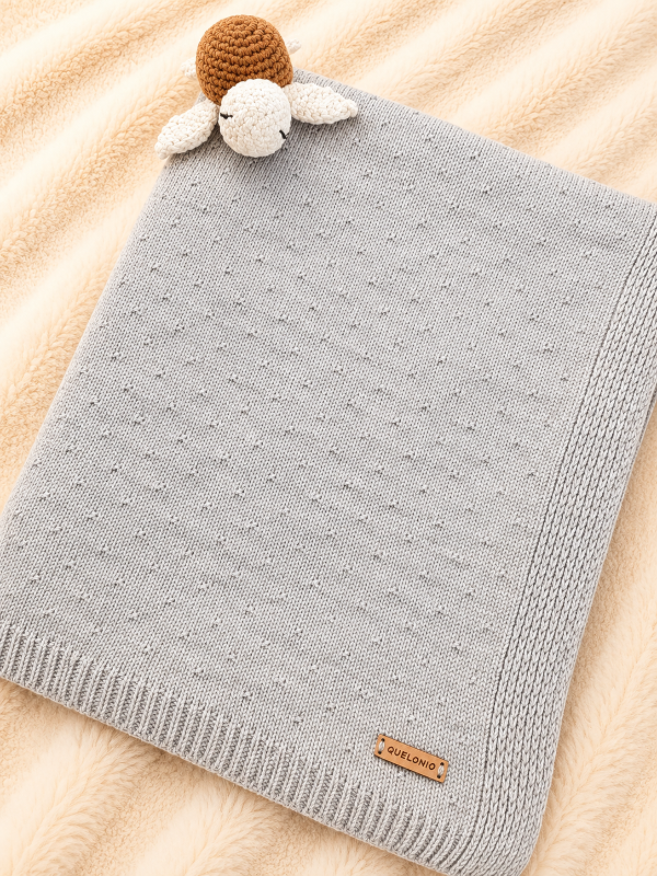 Producto - MANTA PINTITAS GRIS PERLA