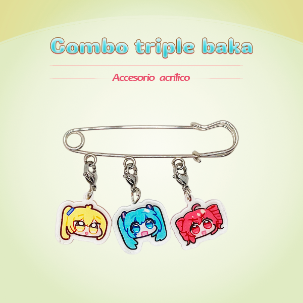 Producto - Combo 3 triple baka (+ Alfiler gancho)