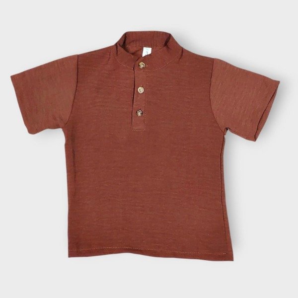 Producto - Camisa bebe lino chocolate T3