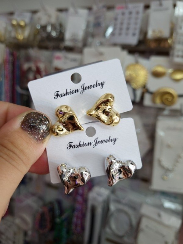 Producto - Aros Corazón Chunky Irregular - 0