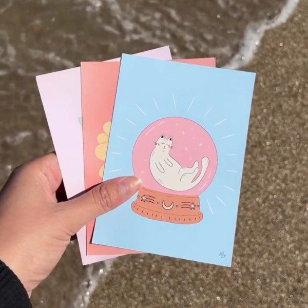 Producto - Postal Gato Cósmico