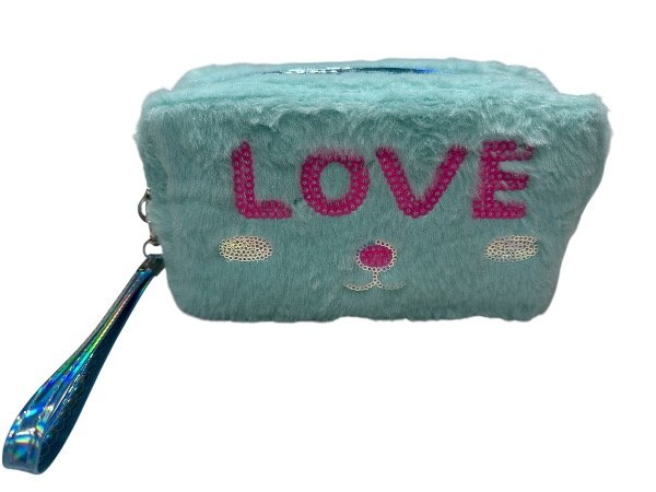 Producto - Neceser gatito peluche celeste