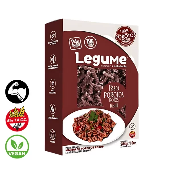 Producto - Pasta fusilli Porotos rojos 284g LEGUME