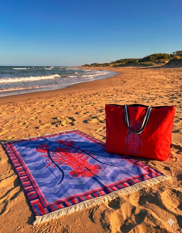 Producto - LONA LANGOSTA +  BEACH TOTE LANGOSTA