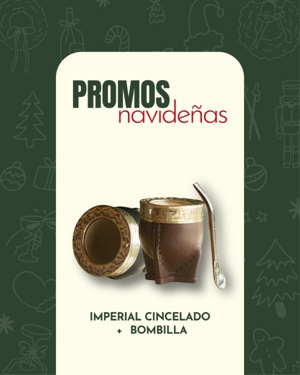 Producto - Mate imperial cincelado + Bombilla