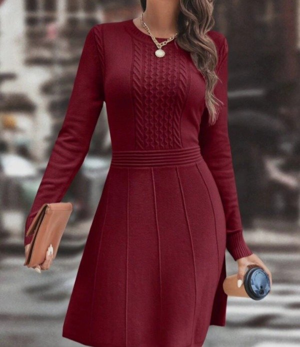 Producto - Sueter vestido shein bordo m