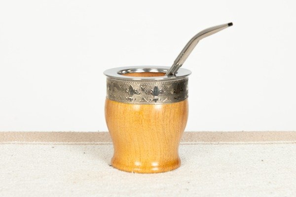 Producto - MATE IMPERIAL DE ALGARROBO GUARDA REAL DE ALPACA + BOMBILLA DE REGALO