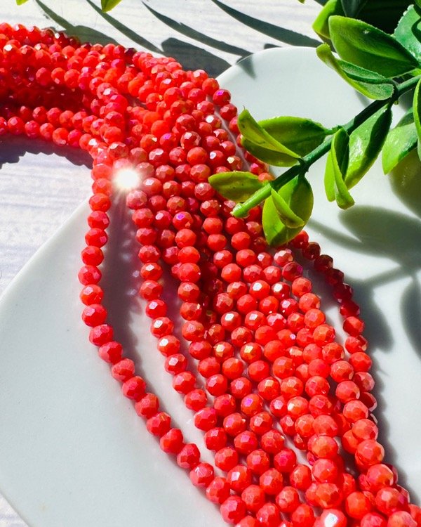 Producto - TIRA CRISTAL DE ROCA CORAL TORNASOL 3MM