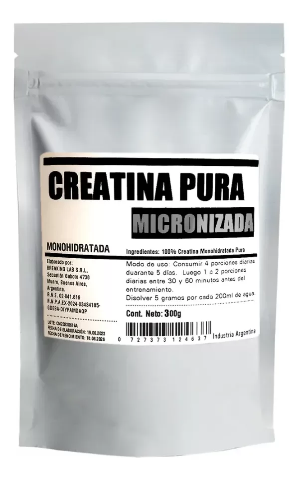 Producto - Creatina Monohidratada En Polvo 300g Breaking Lab