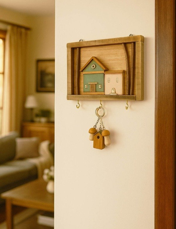 Producto - Cuelga llaves "casitas del bosque"