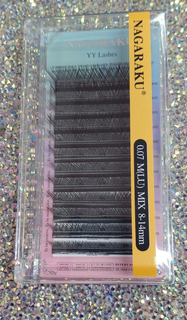 Producto - PESTAÑAS YY (LU) NAGARAKU 0.07 CURVA "M" MIX 8-14MM
