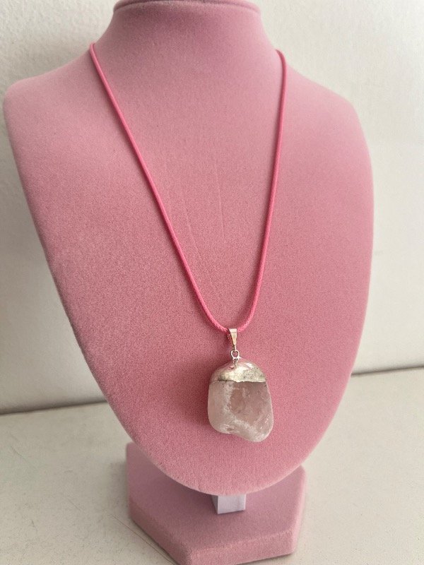 Producto - Collar cuarzo rosa vidente