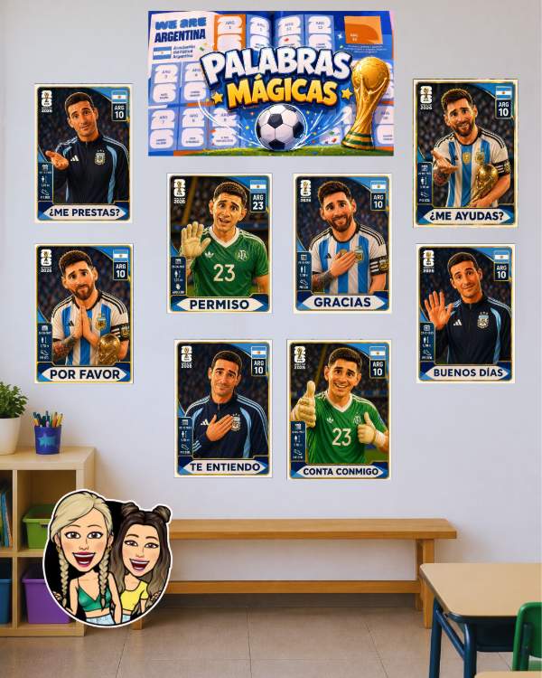 Producto - PALABRAS MÁGICAS. FIGURITAS ESTILO MUNDIAL