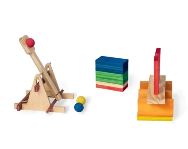 Producto - Catapulta de madera + 18 bloques - 0