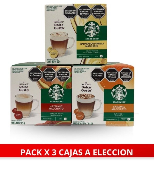 Producto - PACK POR 3 CAJAS DE STARBUCKS A ELECCION.   sabores en la descripcion