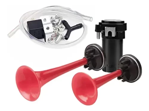 Producto - BOCINA DE AIRE C/COMPRESOR 2 TONOS AUTOS 12V.