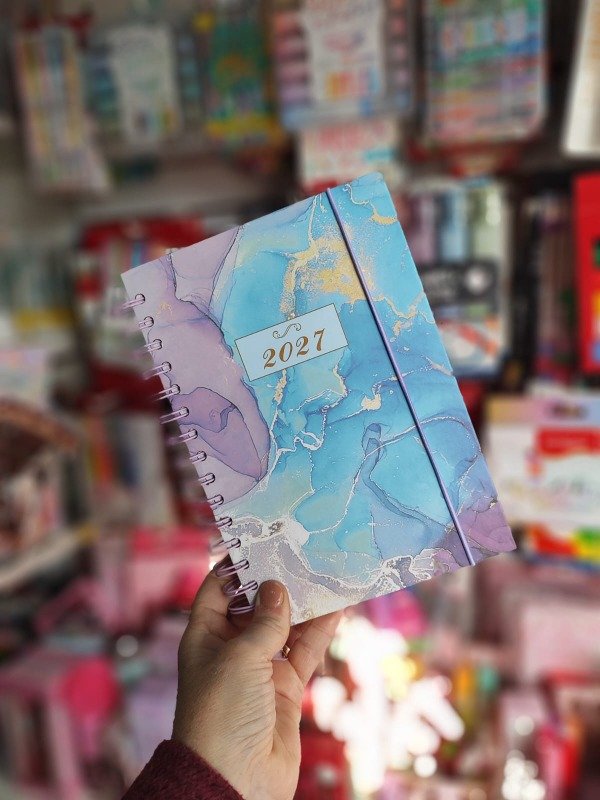 Producto - Agenda Diaria Marmol A5 c/espiral - 1