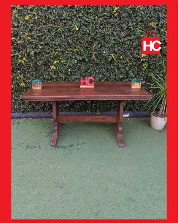 Producto - Mesa de comedor rústica en algarrobo macizo de alta robustez