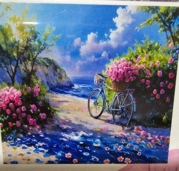 Producto - DIAMOND PAINTING 20X30 HI STONE BICI CON FLORES