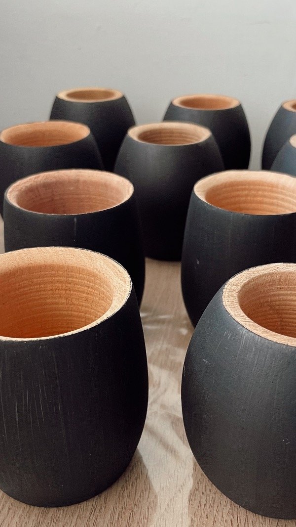 Producto - 10 mates con bases negras + bombillas